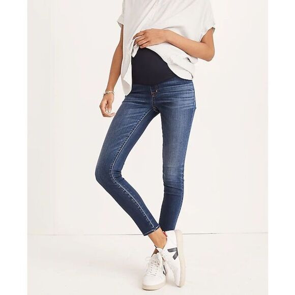 Madewell Denim - Madewell size 36 Maternity Skinny Jean Danny Wash Full Belly Cover Jeggings New